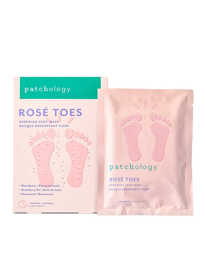 Patchology باستخدام باتشولوجي سيرف تشيلد روزي توز - ترطيب عميق للقدمين الخشنتين، AHA وزيت الورد، بوتي مقشر لتخفيف الكالو 1 زوج - Image 1