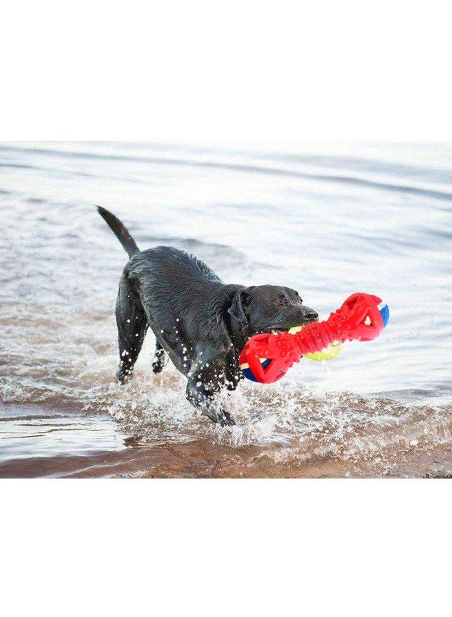 لعبة مضغ للكلاب على شكل دمبل لجميع أحجام الكلاب الصغيرة والمتوسطة والكبيرة والبالغة والحيوانات الأليفة - Image 1
