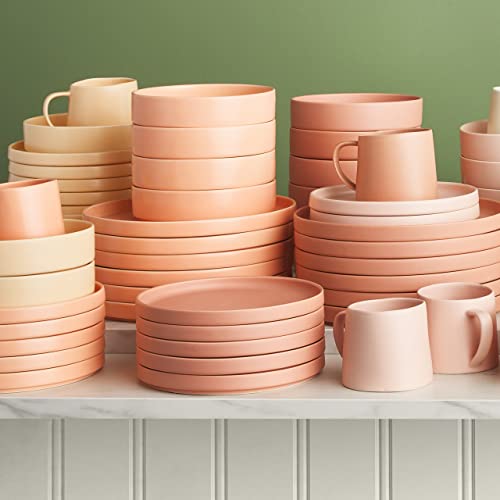 Stone lain Stella Salad Plate 6-Piece Set, Round, Porcelain, Peach - Image 4