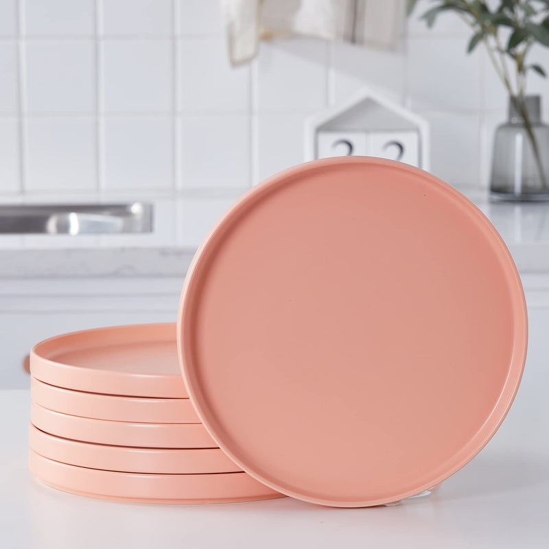 Stone lain Stella Salad Plate 6-Piece Set, Round, Porcelain, Peach - Image 5