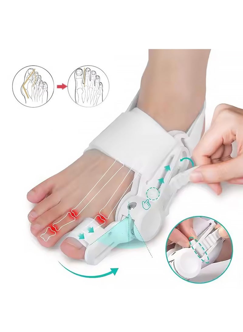 Toe Straightener Toe Bunion Corrector,Upgraded Press-Button Correction,Orthopedic Toe Straightener with Relief,Suitable for Left and Right Feet for Women and Men - Image 1