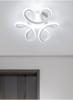 جو إيكو  مصباح سقف LED، مصباح سقف 22 وات، مصباح معلق بتصميم منحني حديث أبيض 6500K  - Image 3