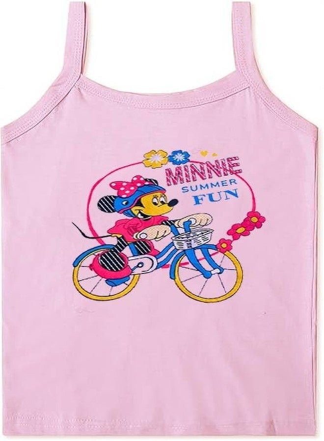 TINY HANDS Girls Printed Multicolor Cotton Vests Sando Baniyan Toddler Innerwear Camisole Solid Vest for Girls Pack of 6 - Image 3