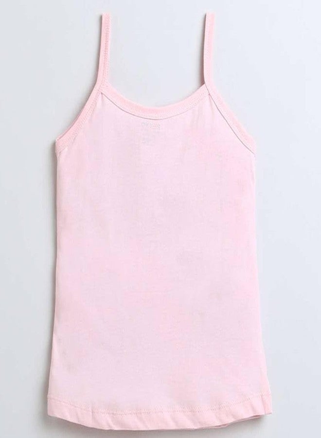 TINY HANDS Girls Printed Multicolor Cotton Vests Sando Baniyan Toddler Innerwear Camisole Solid Vest for Girls Pack of 6 - Image 2