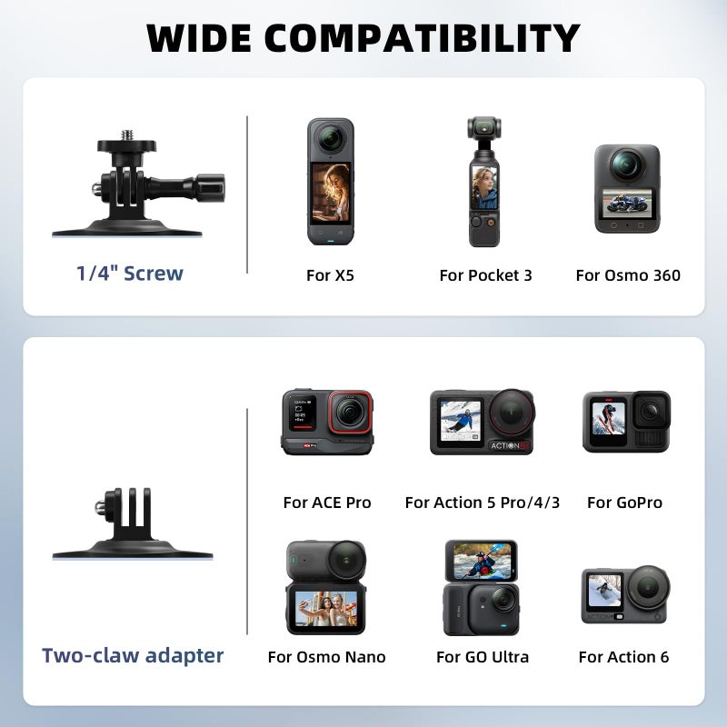 BRDRC Flexible Adhesive Mount for Insta360, 3 Packs Helmet Sticky Mount Kit with Safety Buckle for GoPro, Insta 360 X5 X4 GO 3S Ace Pro 2, for DJI Action 5 Pro 4 3 Accessories - Image 4