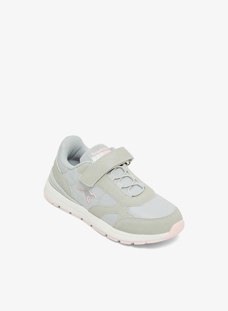 kangaROOS Girls Panelled Hook & Loop School Sports Shoes - Image 2