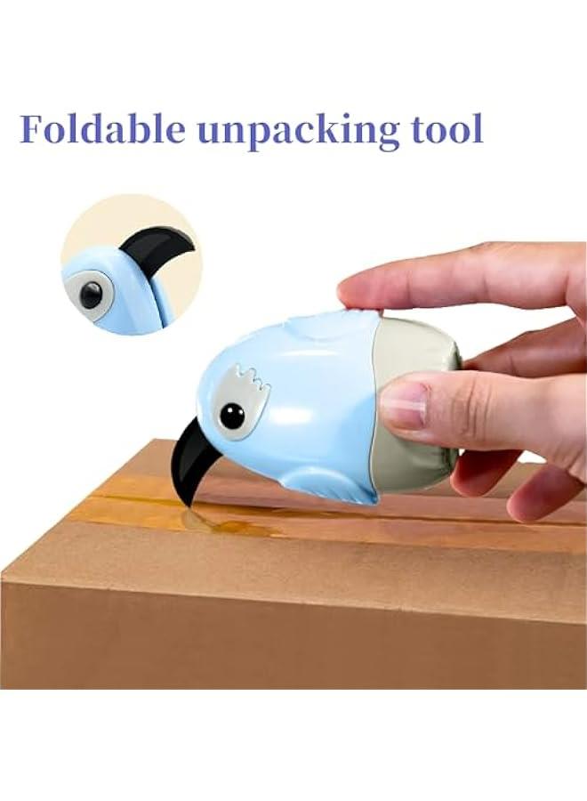Generic Privacy Protection Roller Stamp with Box Opener, ID Police Roller Stamp Set with 3 Refill Inks, Confidential Document Blackout Stamp for Security - Blue - Image 3