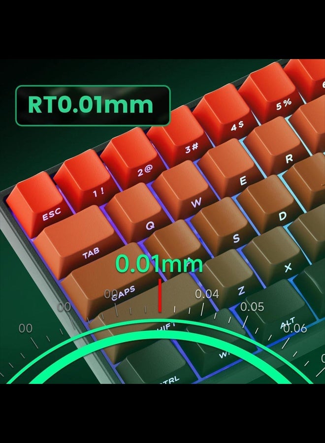 Akko MonsGeek FUN60 Keyboard with 0.01mm ultra-thin design, triple mode connectivity, customizable 8K SP ARGB backlighting, HE/TMR quick trigger response, magnetic switches, and 60% flame gradient t - Image 5