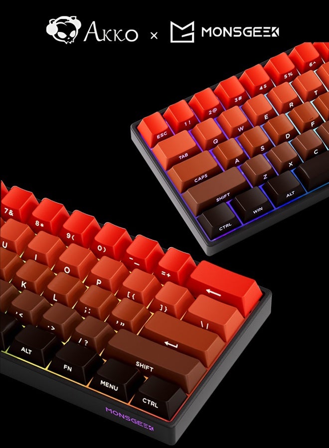 Akko MonsGeek FUN60 Keyboard with 0.01mm ultra-thin design, triple mode connectivity, customizable 8K SP ARGB backlighting, HE/TMR quick trigger response, magnetic switches, and 60% flame gradient t - Image 3