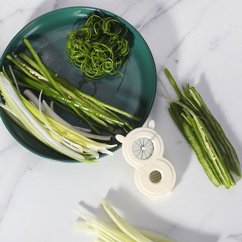 2 Pcs Scallion Shredder Slicer Vegetable Cutting Tool Portable Onion Grater For Home Kitchen Food Preparation Plastic - Image 4