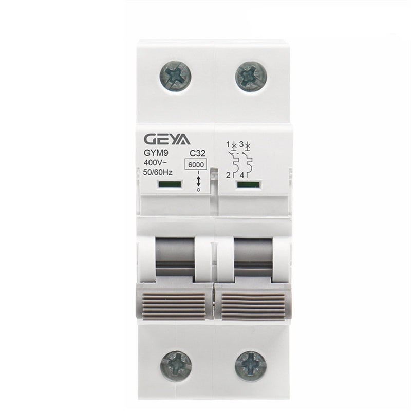 2 Pole C Curve 32A Din Rail Mini Circuit Breaker 6A 63A 400V AC Type MCB - Image 2
