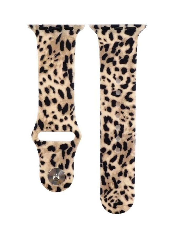 NIBEMINENT Painted Pattern Replacement Watchband For Apple Watch Series 7 45mm/6 & Se 5 4 44mm/3 2 1 42mm Multicolour - Image 1