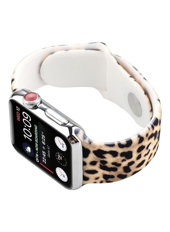 NIBEMINENT Painted Pattern Replacement Watchband For Apple Watch Series 7 45mm/6 & Se 5 4 44mm/3 2 1 42mm Multicolour - Image 5