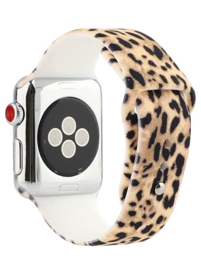 NIBEMINENT Painted Pattern Replacement Watchband For Apple Watch Series 7 45mm/6 & Se 5 4 44mm/3 2 1 42mm Multicolour - Image 4