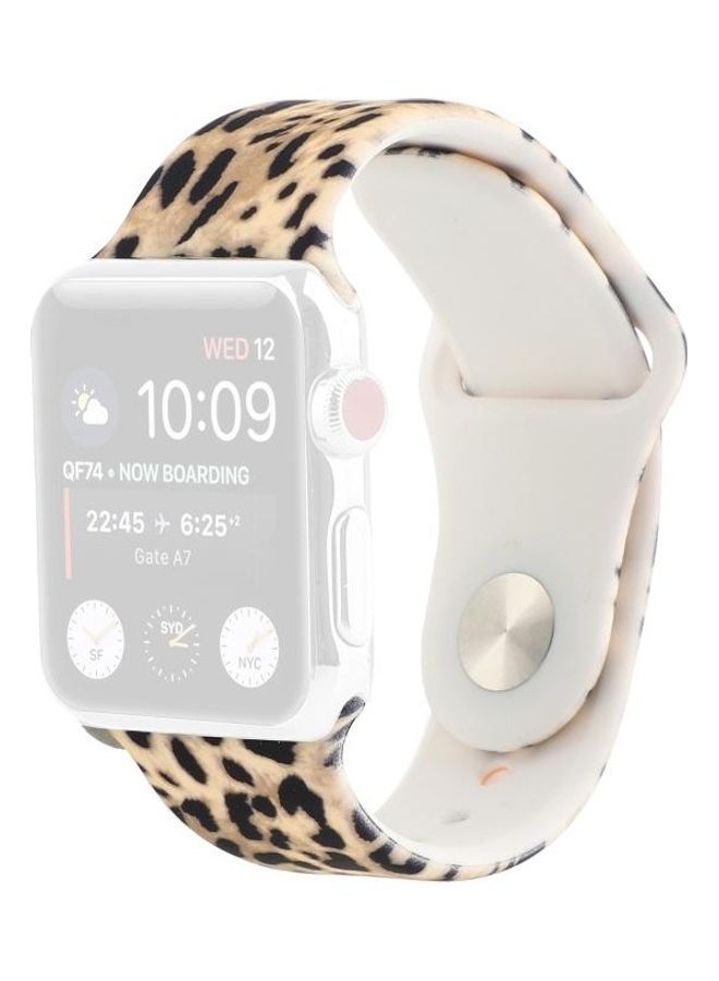 NIBEMINENT Painted Pattern Replacement Watchband For Apple Watch Series 7 45mm/6 & Se 5 4 44mm/3 2 1 42mm Multicolour - Image 3