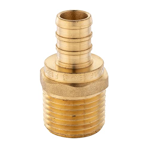 EFIELD Pack of 10 Pex Barb Crimp Brass Fittings 12 Inch x 12 Inch NPT Male Adapter ASTM F1807For Potable WaterPEX180726510PCS - Image 3