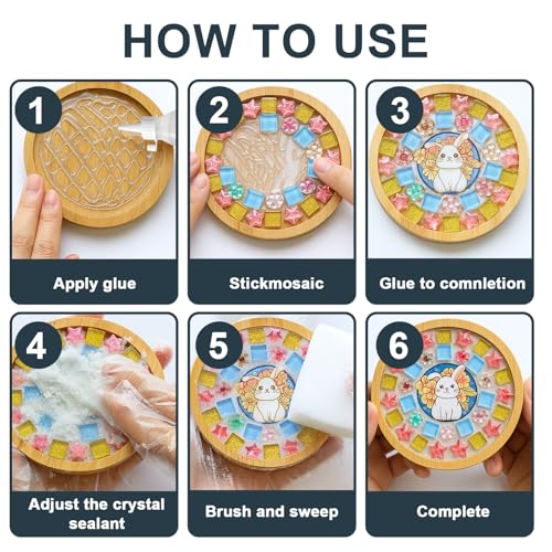 DINGSEN Professional Mosaic Grout for Crafts White - Quick-Dry Crystal Tile Grout with Contrast Color Technology, DIY Art Supplies for Mosaic Glass Decor, Handmade Gifts & Home Improvement Projects - Image 4