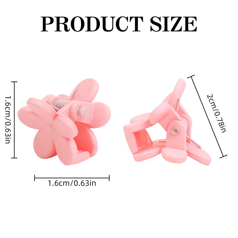 TERSE Mini Flower Hair Clip for Women Girls - 50Pcs Colorful Baby Hair Clips Cute Small Hair Clips Mini Claw Clips Strong Grip Toddler Hair Accessories for Hair Styling - Image 2