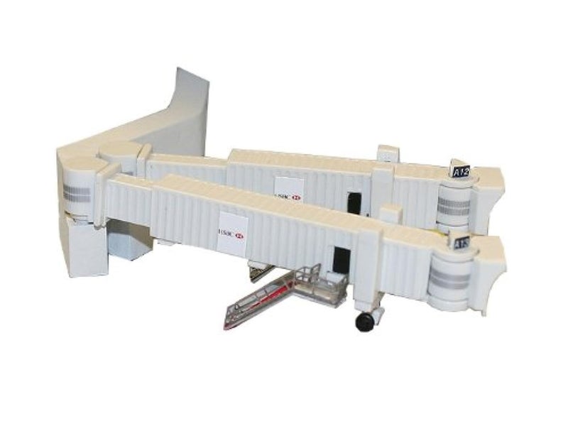 Generic Gemini Jets Airbridge Set 2 with 3 Dual Widebody Jet Bridges and Airport Adapters, 1:400 Scale  - Image 1