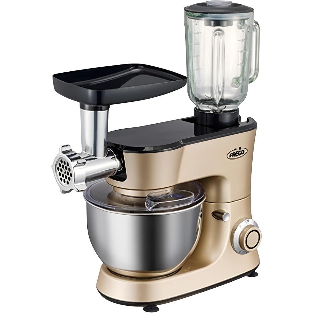 Stand Mixer 1000W FMC1000 6-Speed Kitchen Food Mixer Machine 4.8L Stainless Steel Bowl, Meat Grinder, Dough Hook, Whisk and Beater