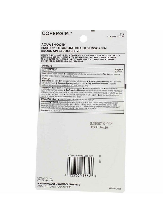 كفر جيرل كريم أساس أكوا سموث كومباكت بعامل حماية من الشمس 20 من كوفر جيرل، 710 عاجي كلاسيكي، 0.4 أونصة - Image 3