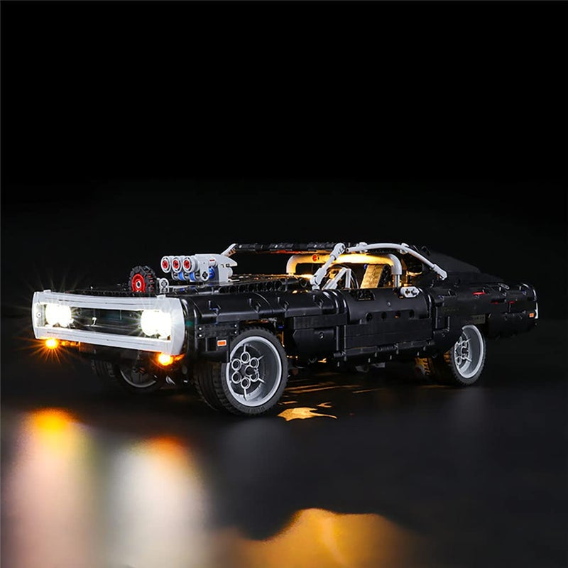 GEAMENT LED Light Kit for Doms Dodge Charger Compatible with Lego Technic Fast Furious 42111 Race Car Model Model Set Not Included - Image 2