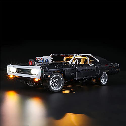 GEAMENT LED Light Kit for Doms Dodge Charger Compatible with Lego Technic Fast Furious 42111 Race Car Model Model Set Not Included - Image 1