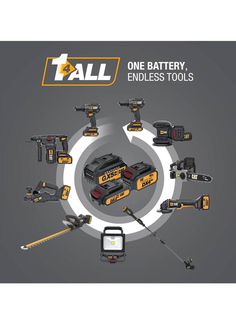 CATERPILLAR - Cat DG230 18V Brushless 12” Chainsaw, Battery Chainsaw with Tool-Free Chain Tensioning, Electric Chainsaw Cordless with Inertia Chain Brake for Safety – Battery & Charger Included - Image 1