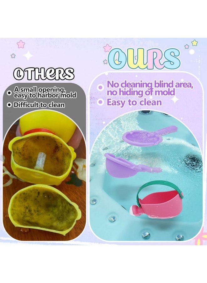 Biubee Bath Toys for Toddlers Age 1-3, 3 Pack Baby Bath Tub Swimming Pool Water Table Toys, Soft Mold Free Water Toys Fun Tactile Training Newborn Gifts - Image 3