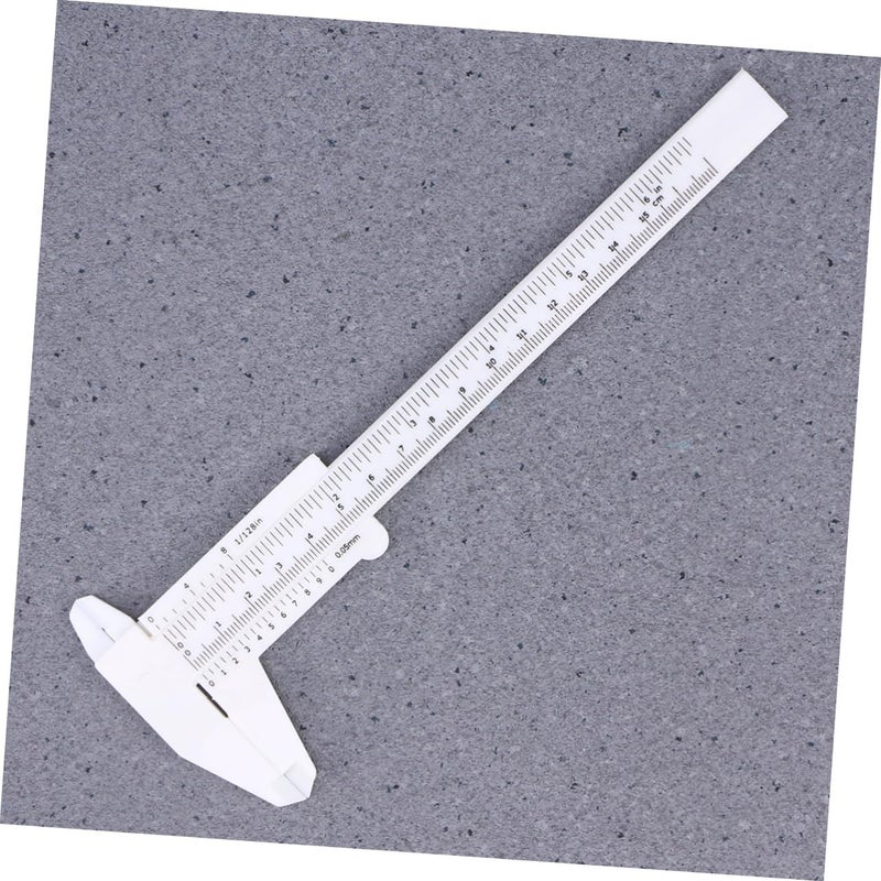 مسطرة الفرجار البلاستيكية 6 بوصة أداة انزلاقية خفيفة الوزن لقياس الخطوات الداخلية والخارجية والعمق - Image 3