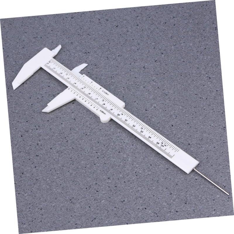 مسطرة الفرجار البلاستيكية 6 بوصة أداة انزلاقية خفيفة الوزن لقياس الخطوات الداخلية والخارجية والعمق - Image 5