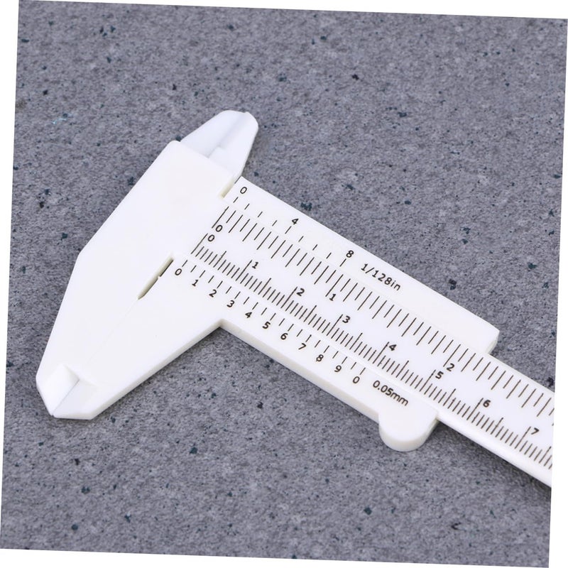 مسطرة الفرجار البلاستيكية 6 بوصة أداة انزلاقية خفيفة الوزن لقياس الخطوات الداخلية والخارجية والعمق - Image 4