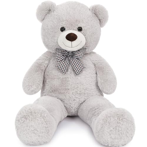 MaoGoLan Giant Teddy Bear Plush Toy - Ultra Soft & Cute Large Stuffed Animal 39 inches, Perfect for Baby Showers, Birthdays, Valentine’s Day Gifts (Kids, Couples, Family),Gray - Image 1