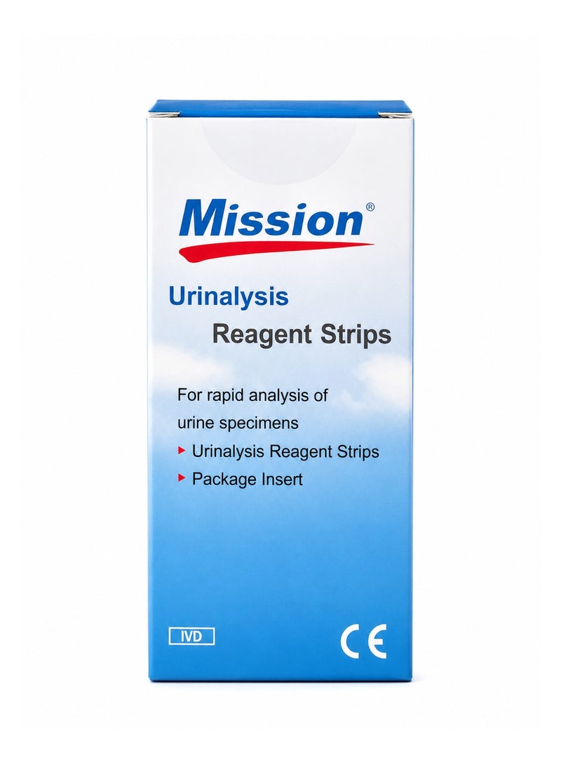 ميشن شرائط تحليل البول ACON Mission KET، عبوة 100 شريطًا - Image 1