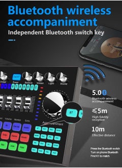 LEOKOR K1 Sound Card Podcast Equipment,DJ Mixer,Streaming Audio Mixer,Suitable for Live Broadcast/Tiktok/Youtube/PC/Karaoke (Black)  - Image 3