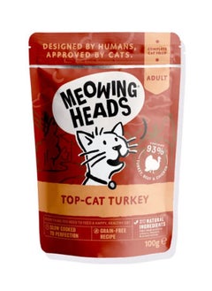 MEOWING HEADS Top Cat Turkey Wet Food 100 G  - Image 1