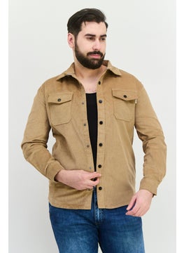 Sovereign Code Men Corduroy Jacket Shirt, Khaki  - Image 1