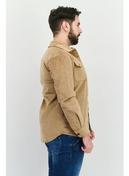 Sovereign Code Men Corduroy Jacket Shirt, Khaki  - Image 2