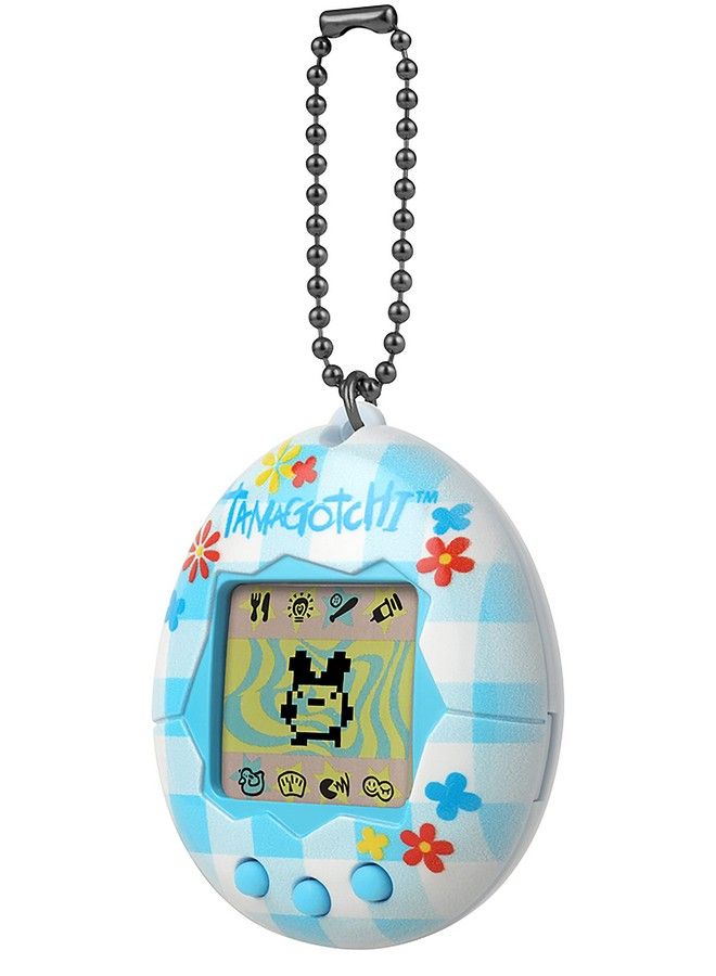 Tamagotchi 42880 Bandai Gen 2 Flower Gingham Shell With Chain The Original Virtual Reality Pet Multicolor - Image 4