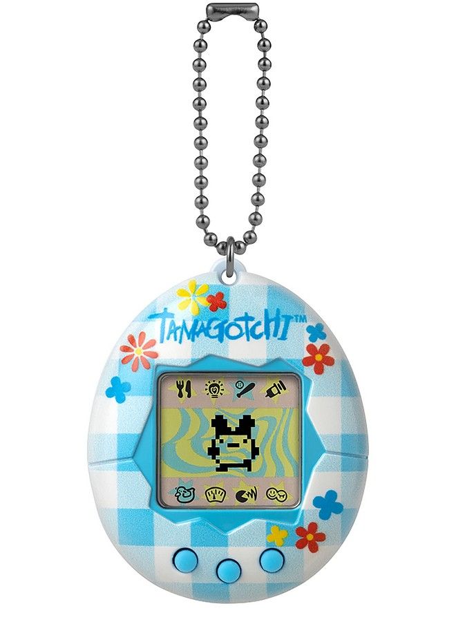 Tamagotchi 42880 Bandai Gen 2 Flower Gingham Shell With Chain The Original Virtual Reality Pet Multicolor - Image 2