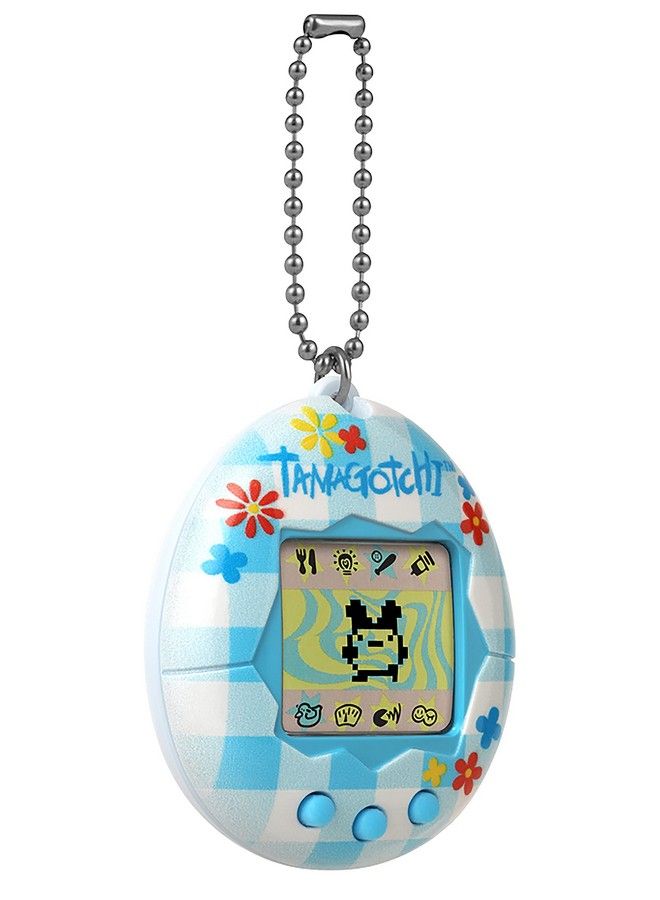 Tamagotchi 42880 Bandai Gen 2 Flower Gingham Shell With Chain The Original Virtual Reality Pet Multicolor - Image 3