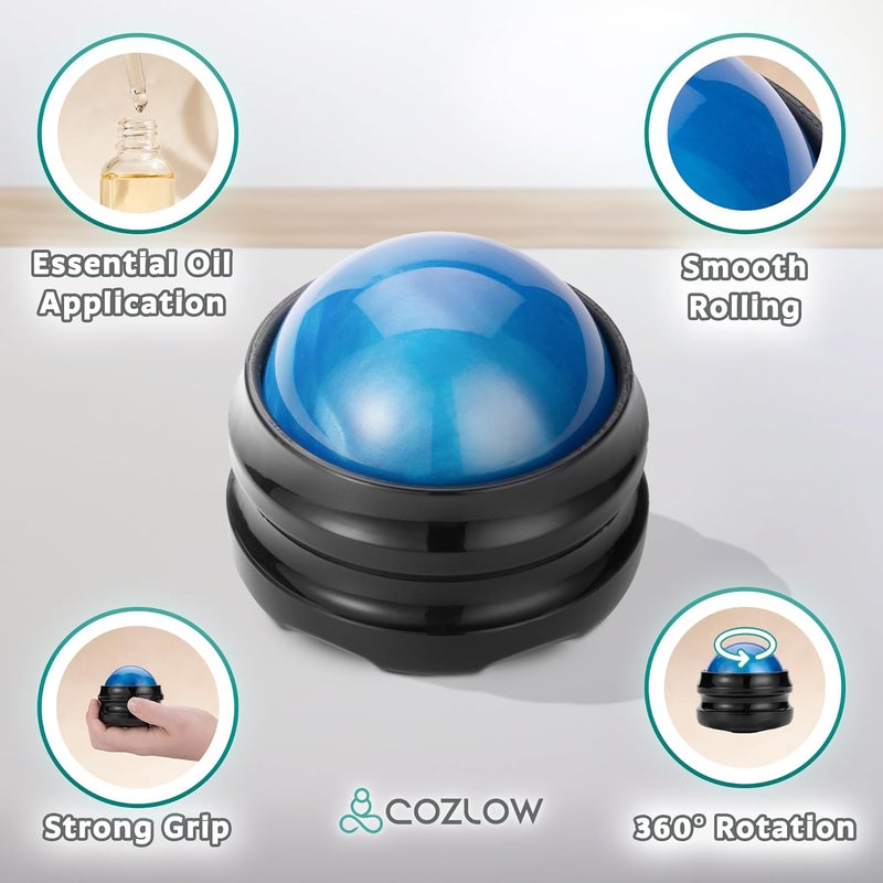 COZLOW Massage Ball Muscle Massager Roller Tool for Trigger Point Deep Tissue Release Hand Held Manual Massage Therapy for Back Neck Leg Shoulder Foot Pain Relief by Cozlow - Image 5