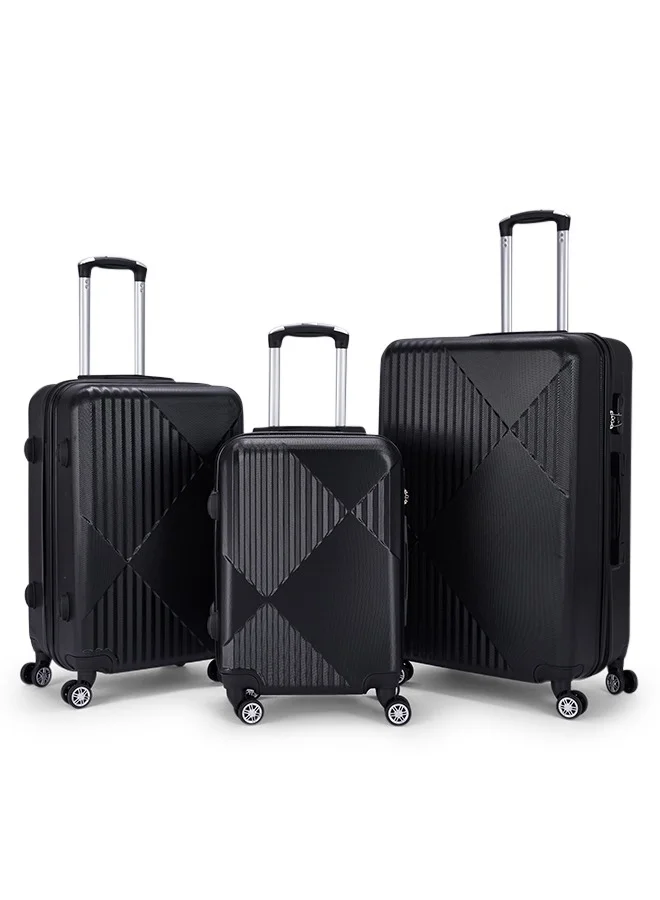 LIMRA A travel bag set consisting of 3 luggage bags Black
