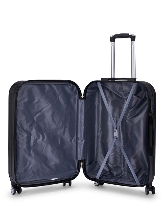 A travel bag set consisting of 3 luggage bags Black