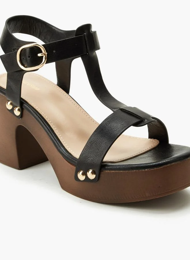 شور ستيب Women Textured Platform Heel Sandals