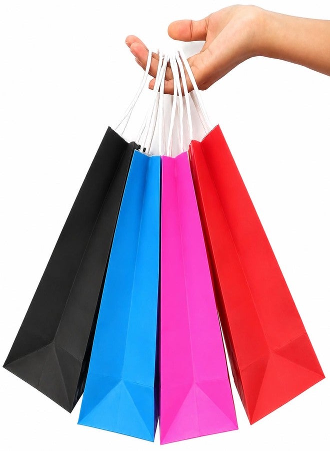 Aakriti Paper Gift Bags with Handles | Pack of 10 (5 Colors, 2 Each) | 10 x 8 x 3 Inch Recyclable Kraft Bags for Birthday, Wedding, Party Return Gifts, Shopping & Retail Use | Multi Color - Image 3