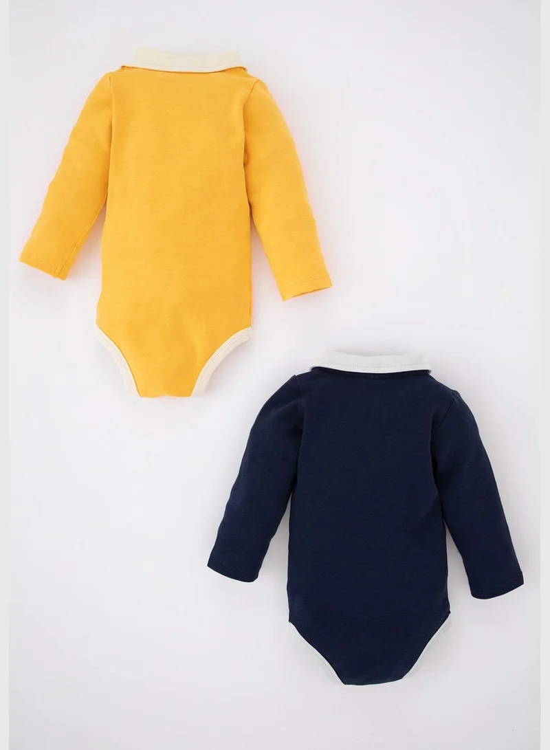 DeFacto 2 Pack BabyBoy Polo Neck Knitted Long Sleeve Snap Body