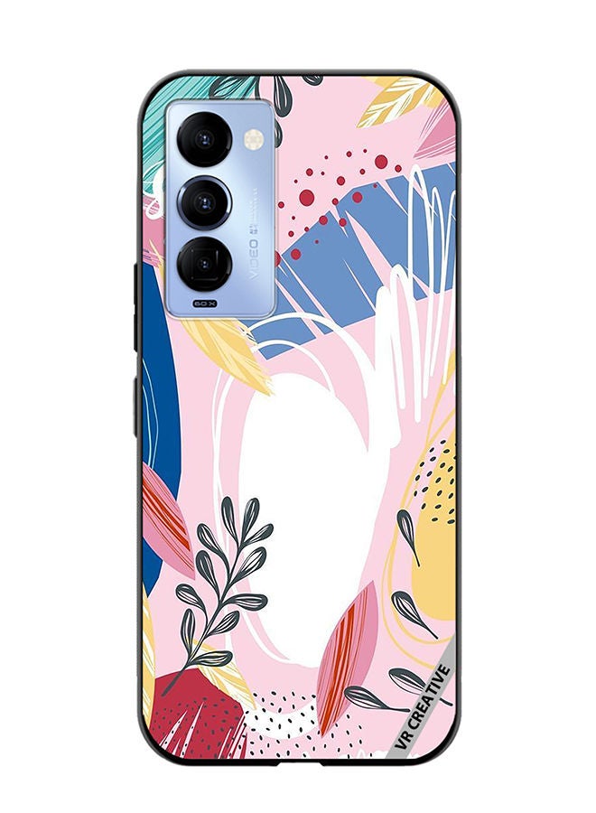VR CREATIVE Protective Case Cover For Tecno Camon 18/18 P Flower Design Multicolour - Image 1