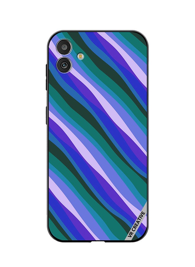 VR CREATIVE Protective Case Cover For Samsung Galaxy F14 Colorful With Curved Lines Pattern Design Multicolour - Image 1