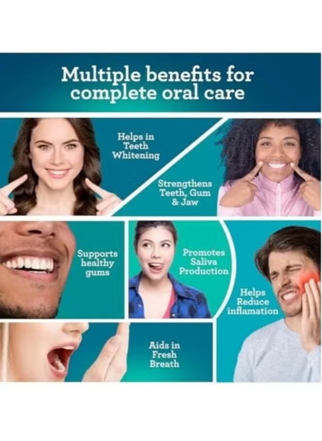 GuruNanda GuruNanda Oil Pulling 8 Fl.Oz with Coconut & Peppermint Oil with Tongue Scraper Inside the Box - Natural, Alcohol Free Mouthwash to Help With Fresh Breath, Teeth Whitening and Healthier Teeth & Gums  - Image 3